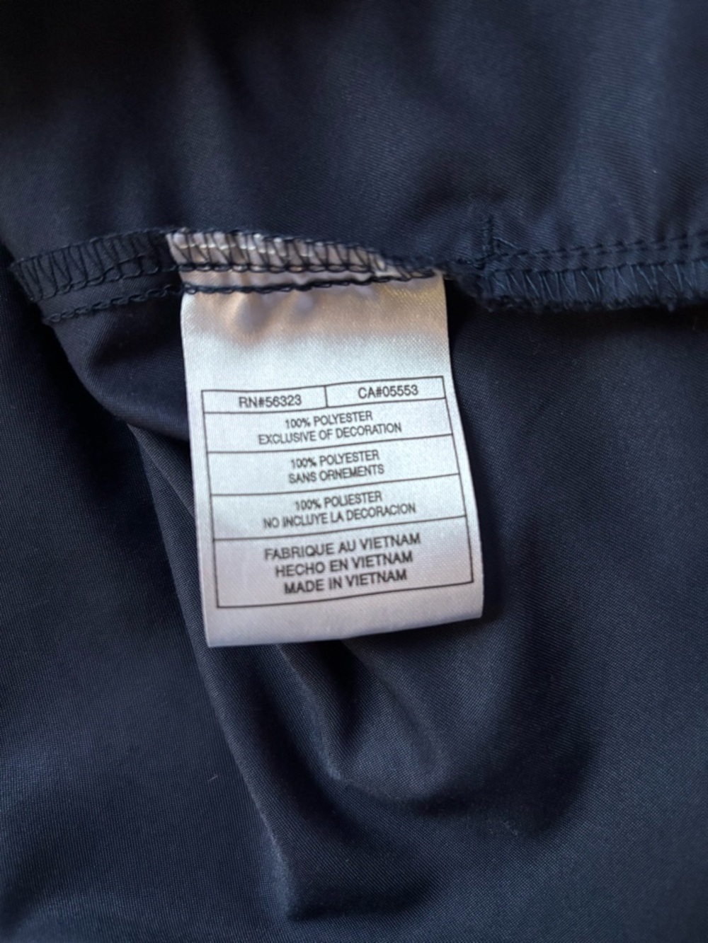 Nike Golf Men’s V-Neck Pullover Wind Shirt Navy Blue Size Large - Picture 5 of 5